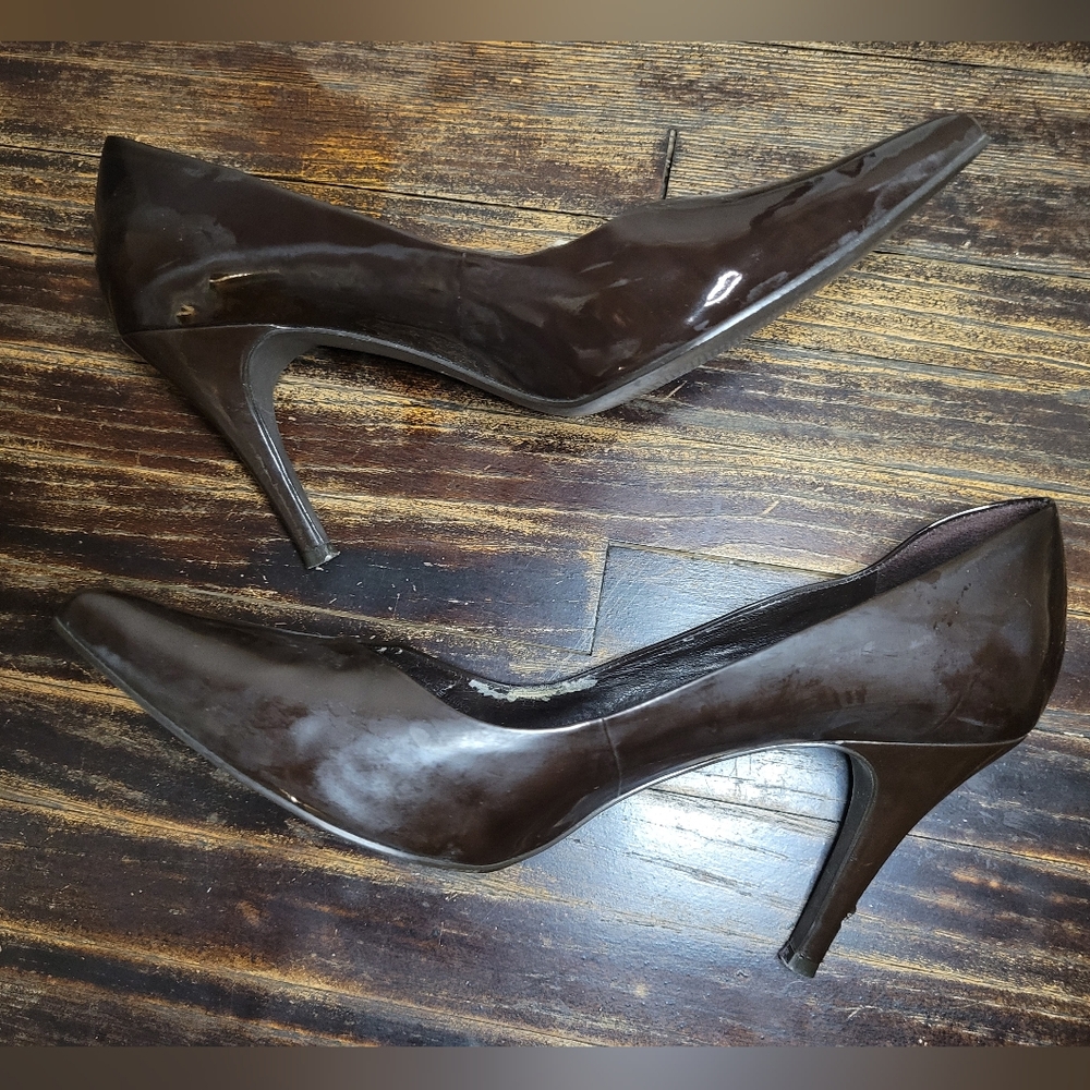 Gianni bini brown leather pointed heels, 8.5